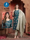 Kavita By Kaya Vertical Foil Printed Wholesale Kurti With Bottom Dupatta In India
